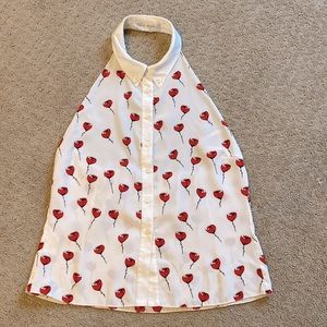 Miu miu vintage silk backless top